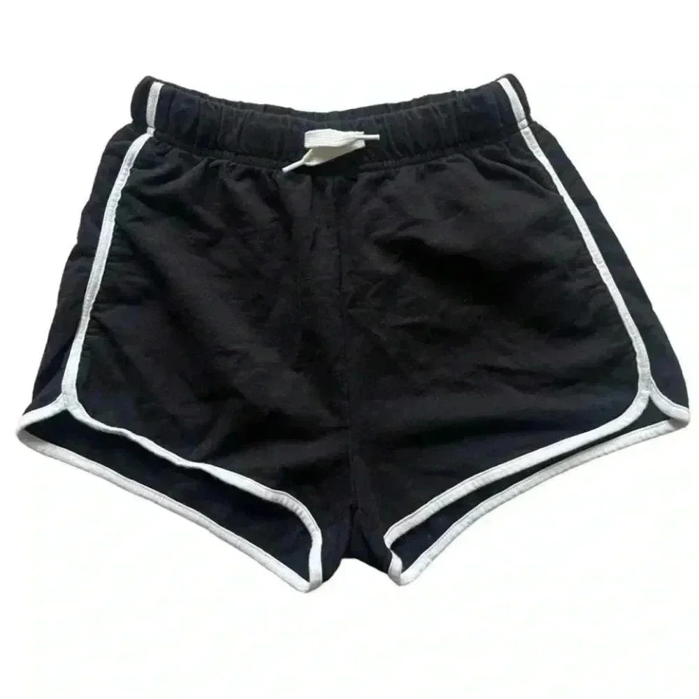 H& M Cotton Black White Casual Dolphin Elastic Waist Yoga Pants SZ 18( XL) #2080